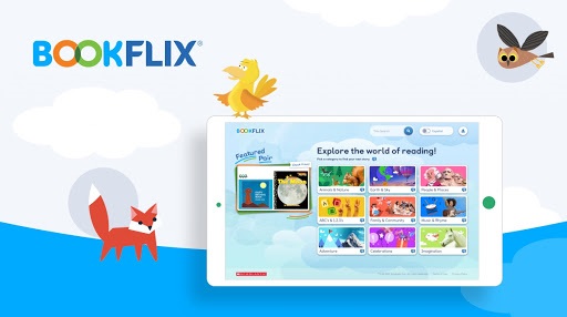 Image of the BookFlix site on a tablet