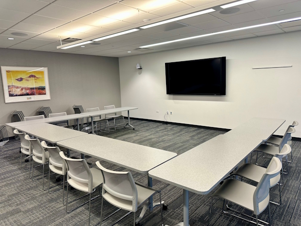 Civic Room setup with a u shaped configuration